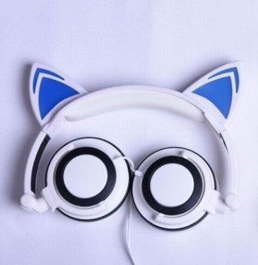 Audífonos Inalámbricos con Orejas de Gato Luminosas y Diseño Plegable