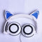 Audífonos Inalámbricos con Orejas de Gato Luminosas y Diseño Plegable