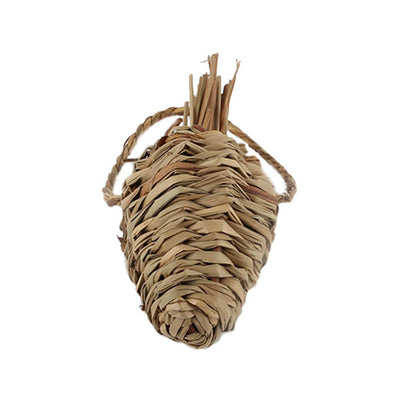 Two natural woven grass pet molars, shaped like carrots, with bundled grass tops for small animals to chew. - Image 3
