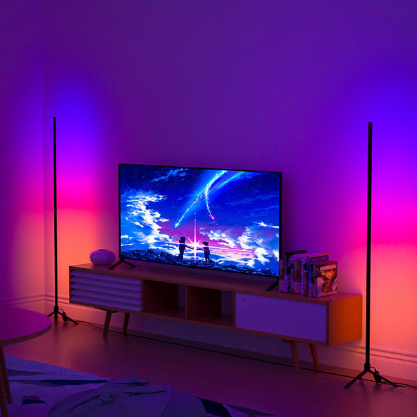 Lámpara LED Inteligente de Rincón con Control por Voz para Sala de Estar