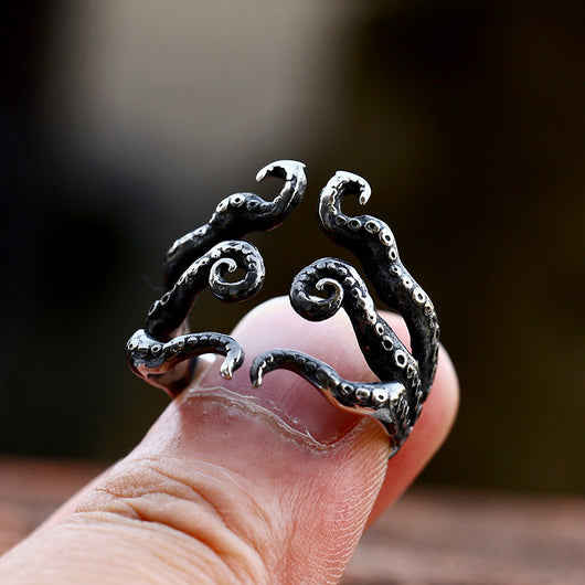 Anillo de Acero Inoxidable Personalizado para Hombre con Diseño Pulpo - Image 9