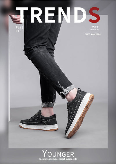 Zapatos Casuales de Cuero Genuino con Suela Gruesa - Diseño Retro Artesanal - Image 17