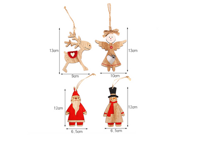 Ángeles Navideños de Madera para Decoración del Hogar - Image 4