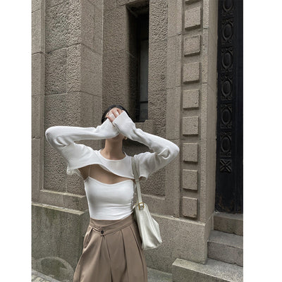 Chaleco Blanco para Mujer - Cuello Redondo Corto - Image 3