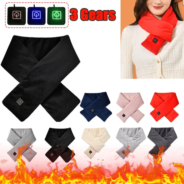 Bufanda Térmica USB Unisex con Control de Temperatura - 3 Niveles Ajustables