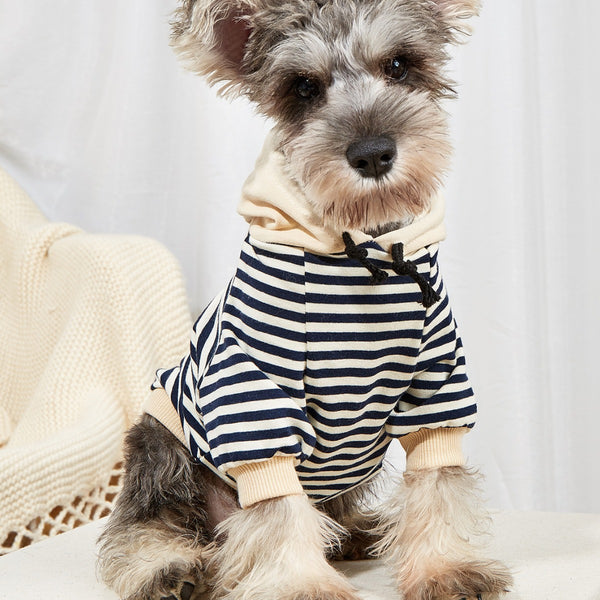 Suéter Rayado con Capucha para Perros - Ropa de Moda Canina