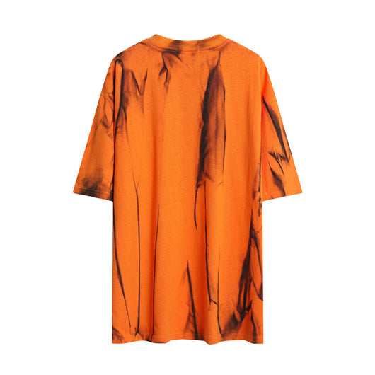 Playera Suelta Tie-dye Cuello Redondo Manga Corta para Hombre - Image 10