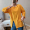 Blusa Larga de Algodón Puro Blanco para Mujer Talla Grande Suelta y Cómoda