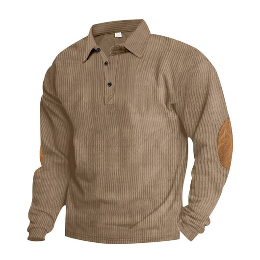 Camiseta Manga Larga de Pana para Hombre - Primavera y Otoño - Image 15