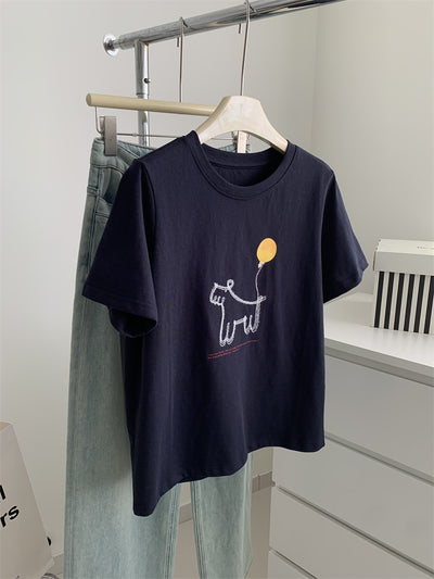 Camiseta Holgada para Mujer con Estampa de Cachorro Globo - Image 8