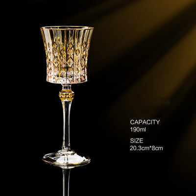 Copa de Whiskey de Cristal Europeo Dorado Lujo Importada - Image 7