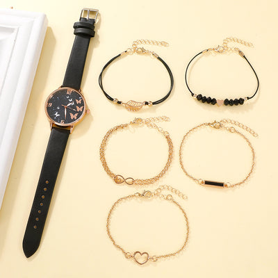 Reloj de Pulsera para Mujer Estilo Coreano con Mariposa y Accesorios Coordinados - Image 3