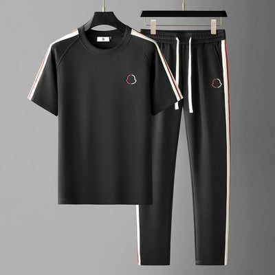 Conjunto Casual de Verano para Hombre con Playera Lisa de Manga Corta - Image 7