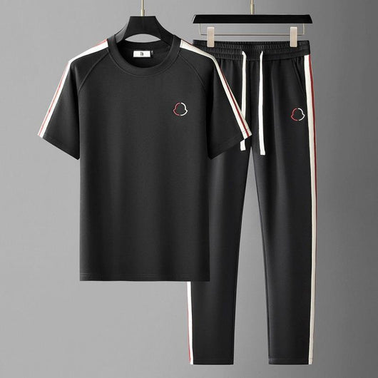 Conjunto Casual de Verano para Hombre con Playera Lisa de Manga Corta - Image 7