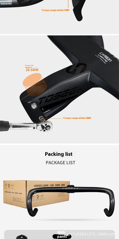 Manillar de Carbono Integrado para Bicicleta de Ruta de Alto Rendimiento - Image 9