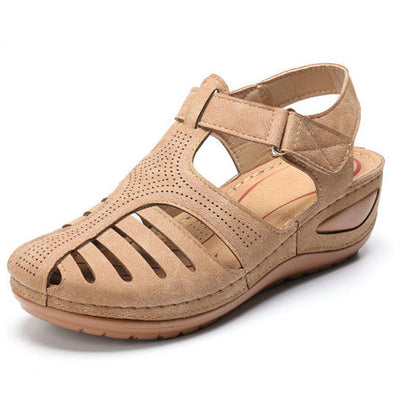 Sandalias Retro Talla Grande con Cuña y Punta Redonda - Image 8