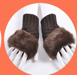 Guantes Mitón Cálidos de Pelo de Conejo para Mujer - Estilo Coreano Otoño Invierno - Image 12