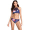 Traje de Baño Estampado Floral Retro con Malla