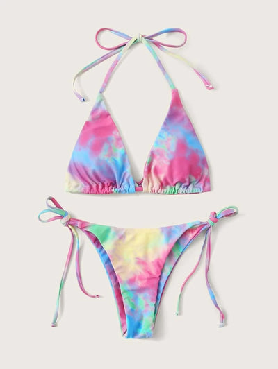 Traje de Baño Mujer Estampado Multicolor con Corte Asimétrico - Image 21