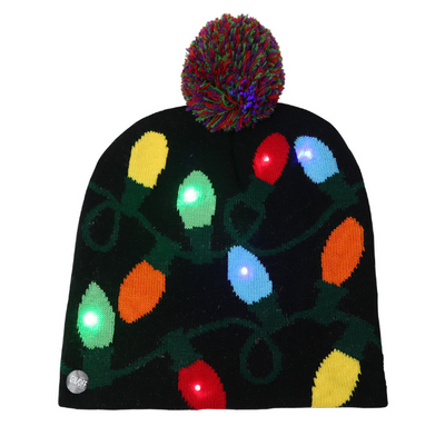 Gorro Navideño Tejido con Luces LED - Árbol de Navidad y Muñeco de Nieve - Image 11