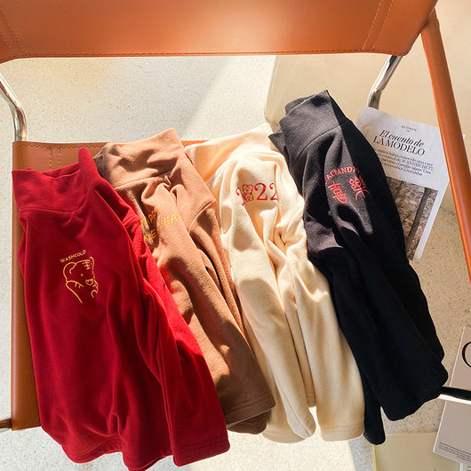 Blusa Térmica Cuello Alto con Diseño Infantil - Colección Año Nuevo Velvet - Image 9