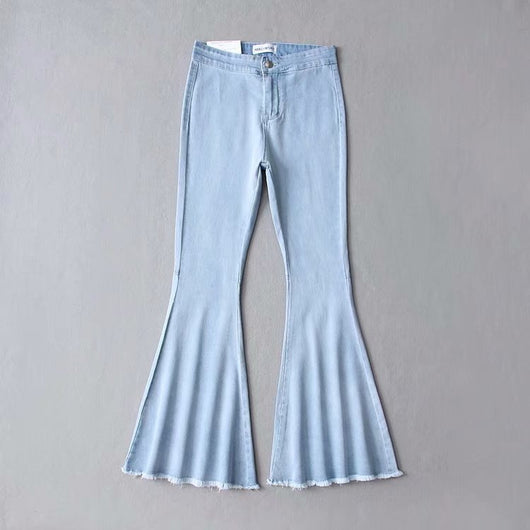 Pantalones Denim Acampanados Cintura Alta - Image 13