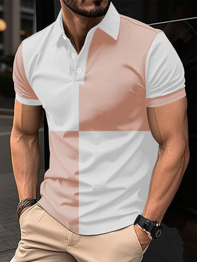 Polo Deportivo Casual Hombre con Cuello Vuelto y Costuras Bicolor - Image 7
