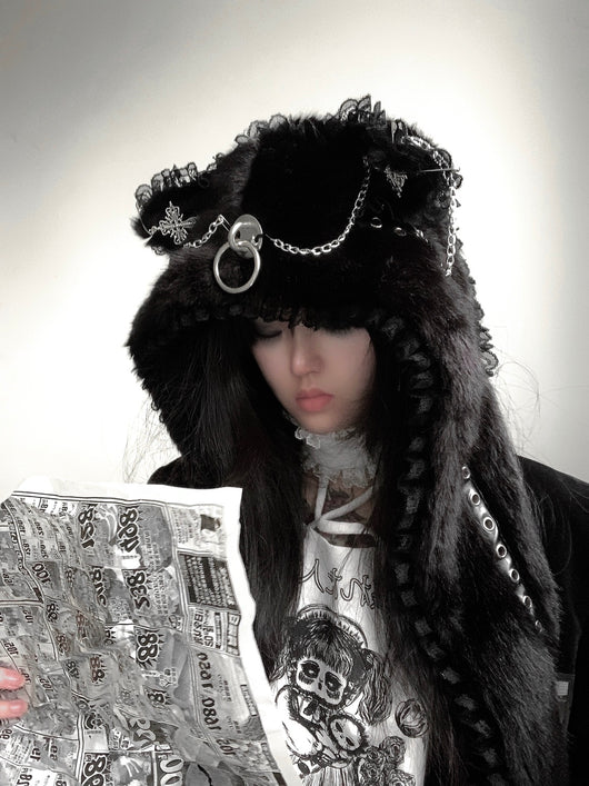 Gorro Navideño con Orejas de Gato y Bufanda Integrada - Image 3