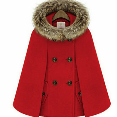 Abrigo de Lana para Mujer con Capa y Capucha - Image 3