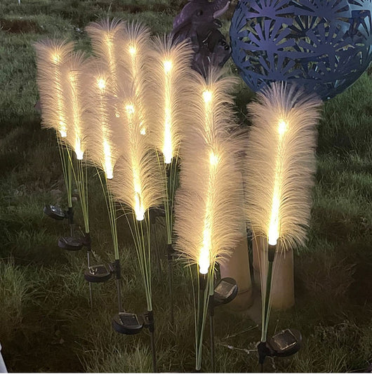 Lámpara Solar LED para Jardín con Diseño de Pasto Pampa - Image 18