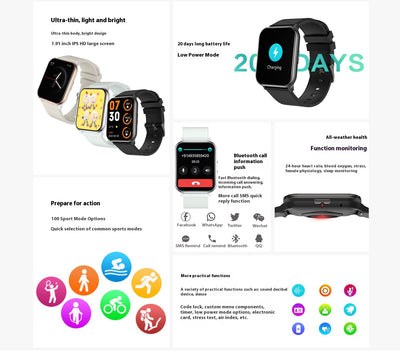 Reloj Inteligente Ultrafino con Llamadas Bluetooth y Monitor de Oxígeno - Image 18