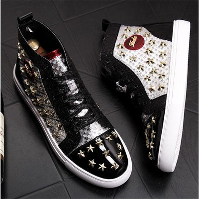 Zapatillas Altas Punk con Tachuelas - Estilo Casual Urbano - Image 4