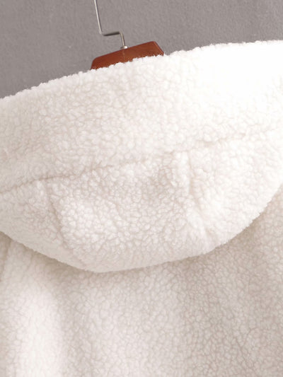 Chaqueta de Lana Suelta con Capucha para Mujer - Image 9