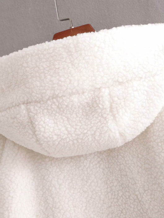 Chaqueta de Lana Suelta con Capucha para Mujer - Image 9