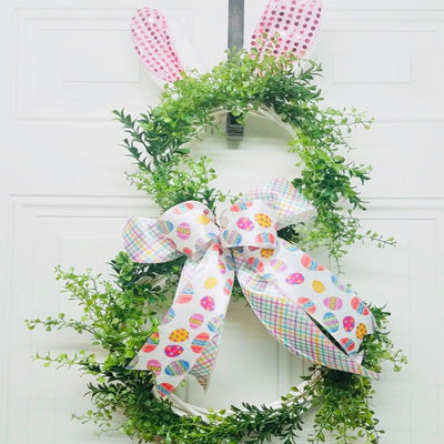 Corona de Conejo de Pascua en Ratán - Decoración Festiva - Image 14
