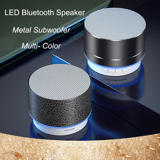 Parlante Bluetooth Portátil con Luces LED y Sonido Envolvente