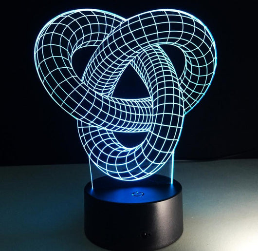 Lámpara LED Holográfica 3D Knot 2 - Ilusión Óptica Interactiva - Image 5