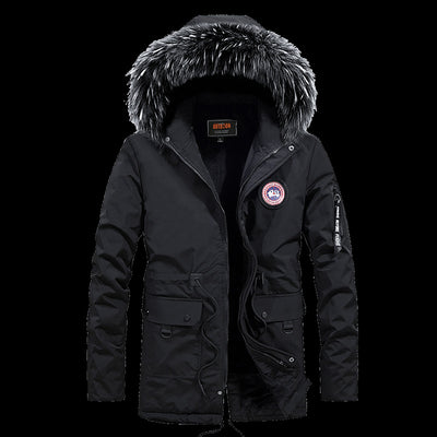 Abrigo de Invierno para Hombre con Cuello de Pelaje - Algodón Grueso y Cálido - Image 10