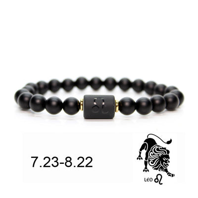 Pulsera de Piedra Natural Ágata Negra Mate para Hombre - Image 7