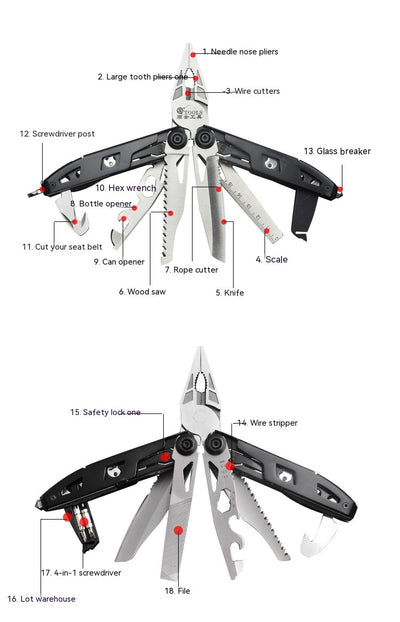 Herramienta Multiusos Plegable para Auto con Pinza de Sujeción - Image 11