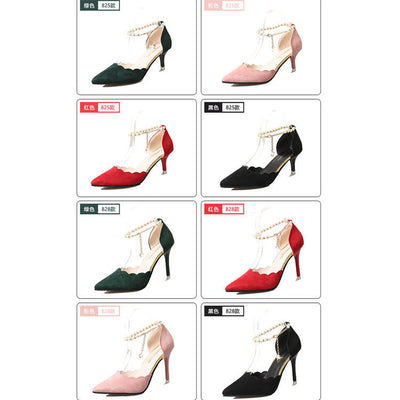Sandalias Elegantes de Tacón Alto con Cadena Decorativa para Mujer - Image 6