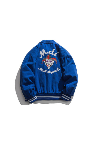 Abrigo Grueso con Solapa de Perfil y Bordado de Payaso para Hombre - Image 5