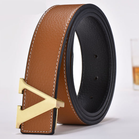Cinturón de Cuero para Hombre con Detalles de Moda Coreana - Image 11