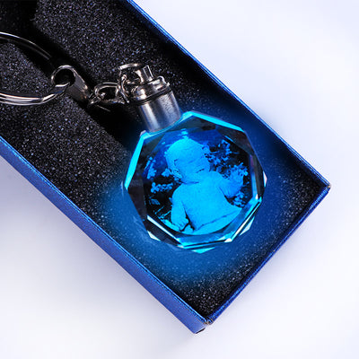 Llavero de Cristal Personalizado con Foto y Luz LED - Regalo Familiar - Image 11