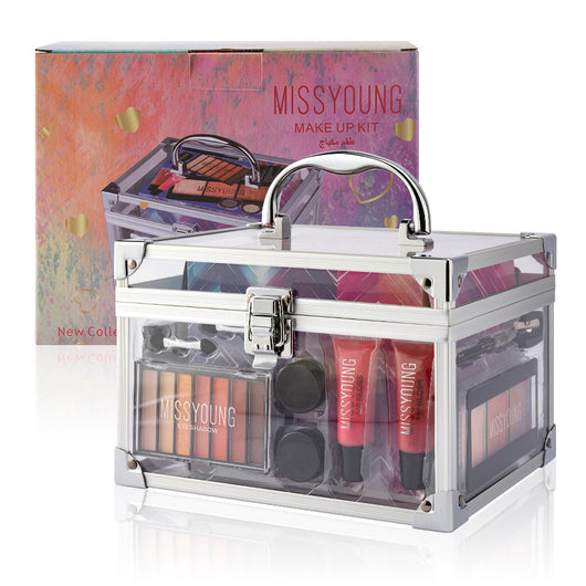 Kit Completo de Maquillaje Facial: Rubor, Sombra y Labial Estilo Europeo y Americano