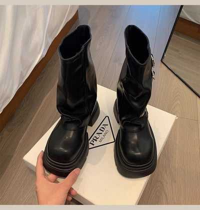 Botas Motociclista Plataforma con Hebilla para Mujer - Image 20
