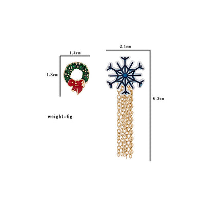 Broche Navideño Copo de Nieve con Borla y Acabado Brillante - Image 7