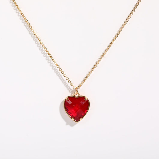 Collar de Cobre con Circón Colorido y Elemento de Amor - Image 5