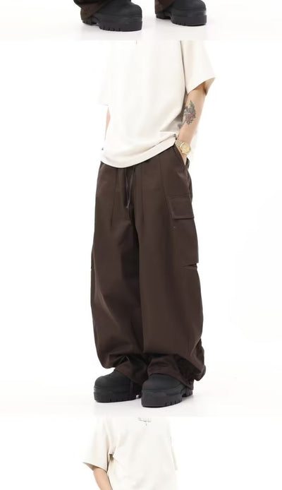Pantalones Cargo Sueltos Vintage Arrugados Multi-bolsillo - Image 12