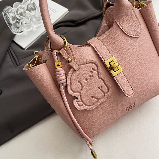 Bolsa Mensajera de Moda Estilo Bucket - Portátil y Versátil - Image 16